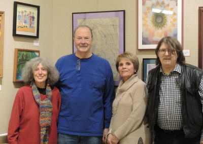 Art reception with art on the walls for NorthCountryARTS