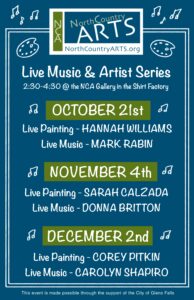 Live Music & Artist Series @ NCA Gallery in the Shirt Factory | Glens Falls | New York | United States